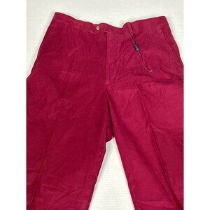 Ibiza Blanca Men’s Size 34 x 36 Brick Red 100% Cotton Corduroy Pants Raw Hem NEW